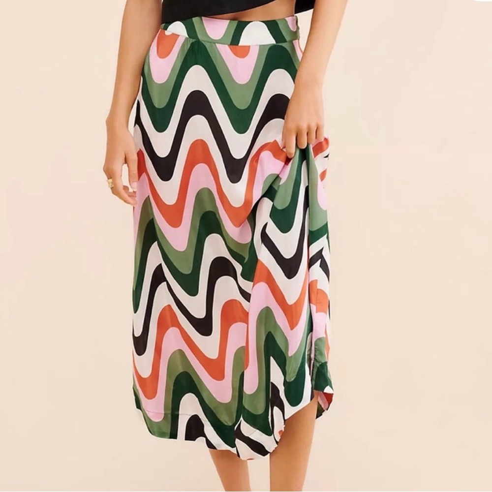 Farm Rio Patterned Midi Skirt